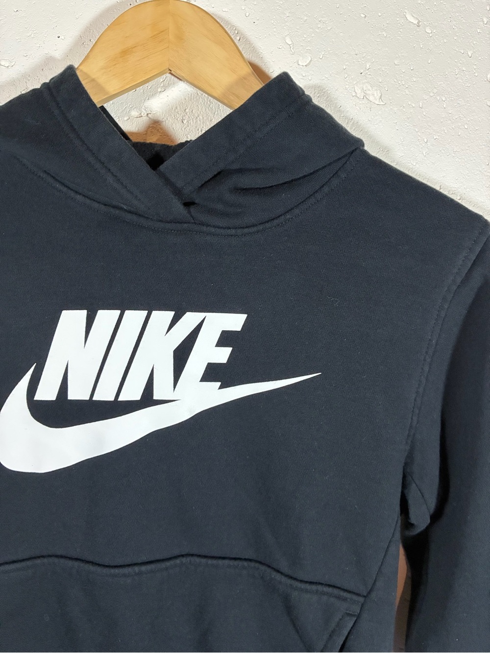 Nike Boys Black Logo Hoodie Sweatshirt